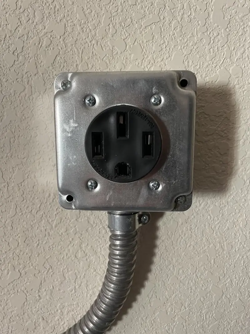 NEMA 14-50 outlet installed for Smart Home Electrical in Oakley